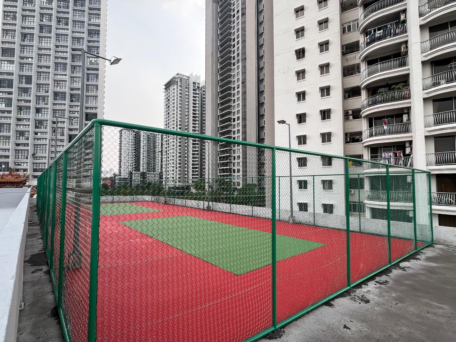 The Court Is Pending For Line Marking After Completion Of Colour Acrylic Coating