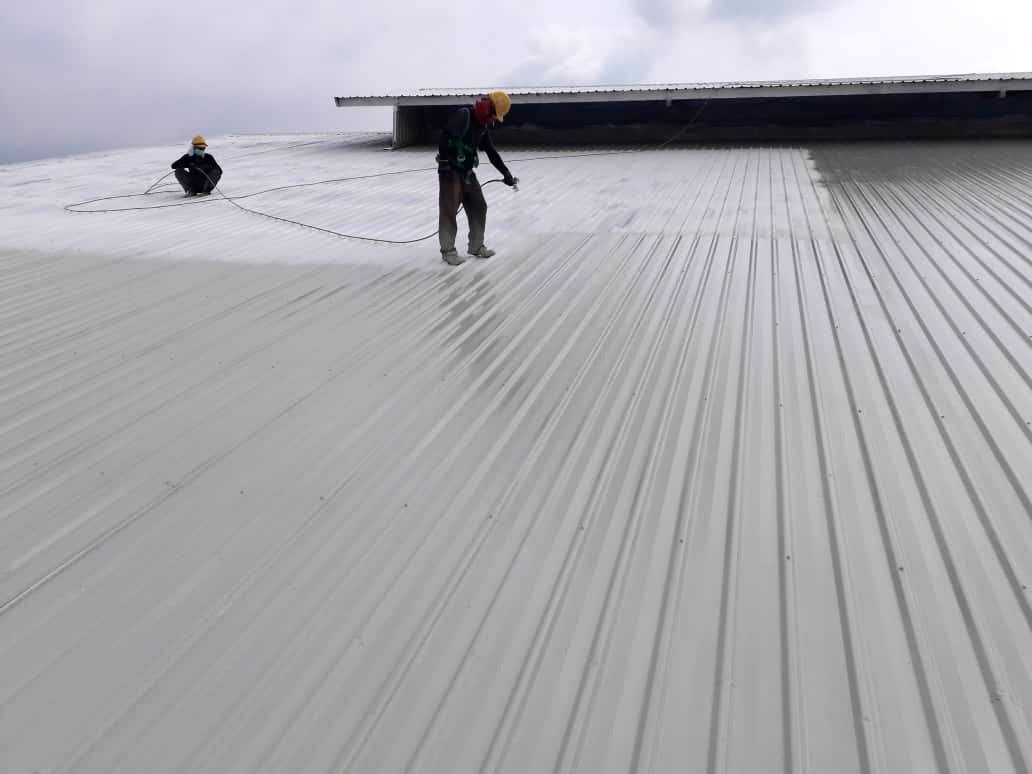 Application Of 1st Coat Of Protective Coating By Airless Spray