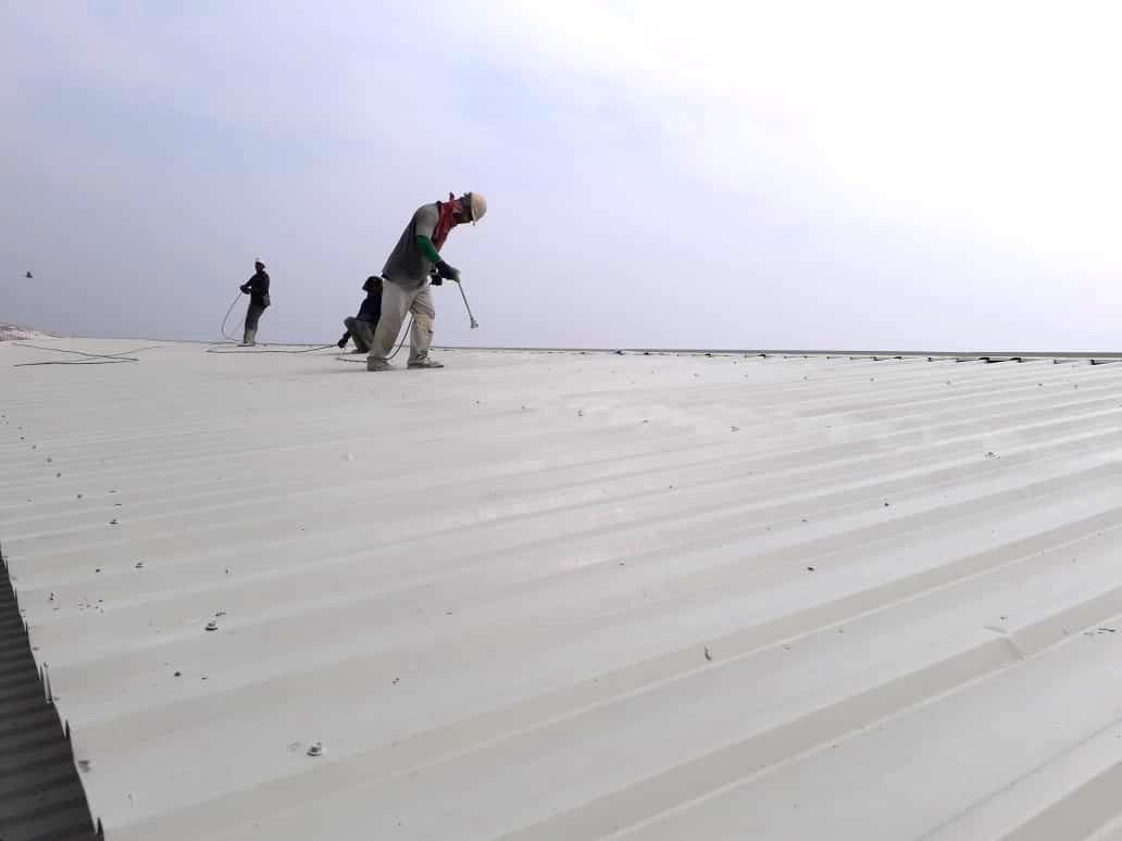 Application Of 2nd Coat Of Protective Coating By Airless Spray