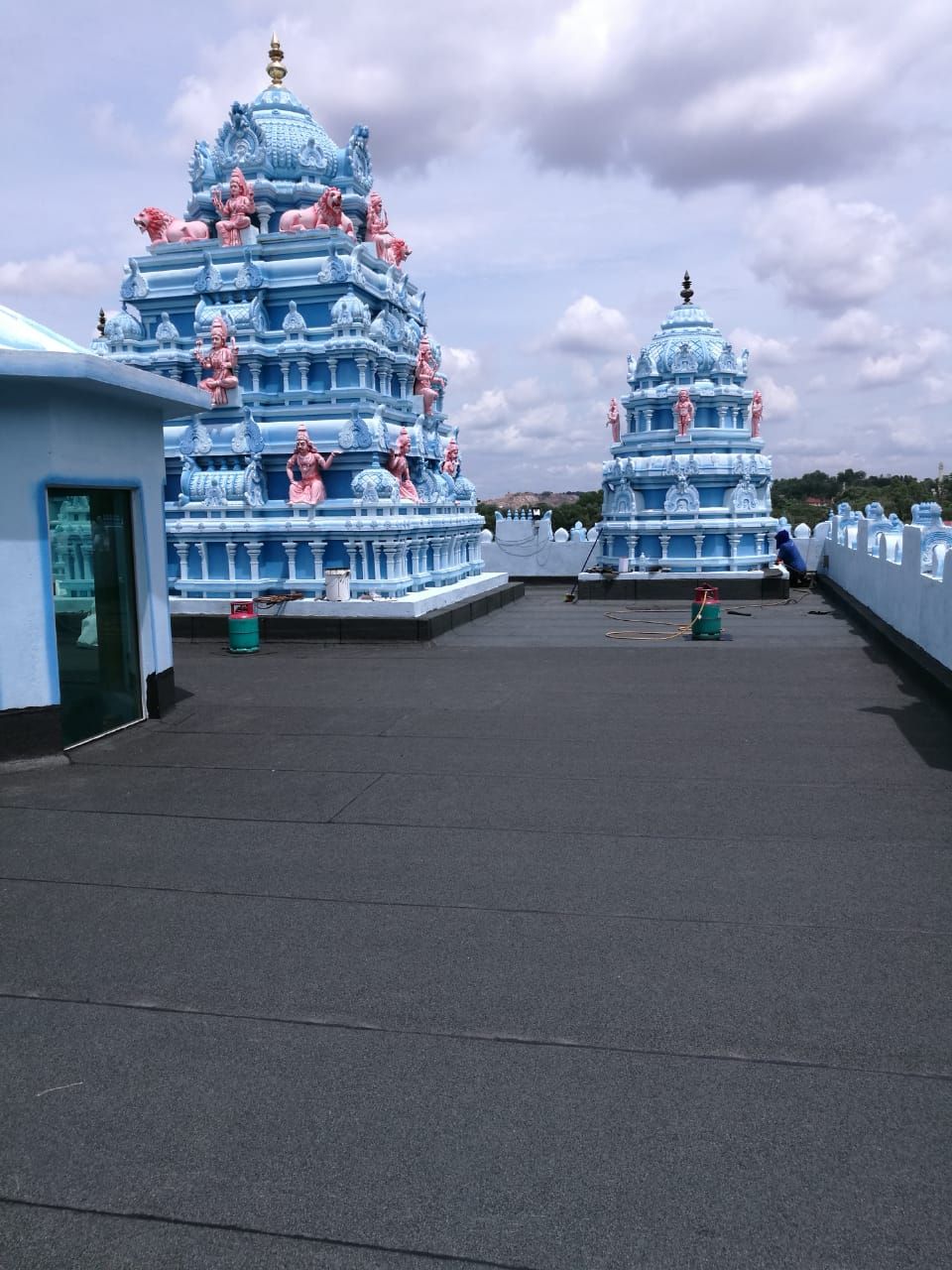 Roof Waterproofing Work Over Indian Temple