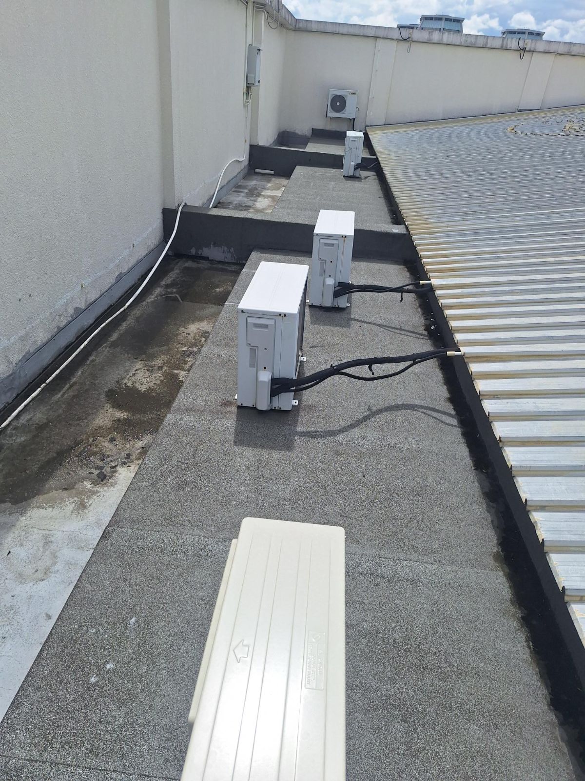 Roof Condition Of Concrete Roof Before Rewaterproofing Work
