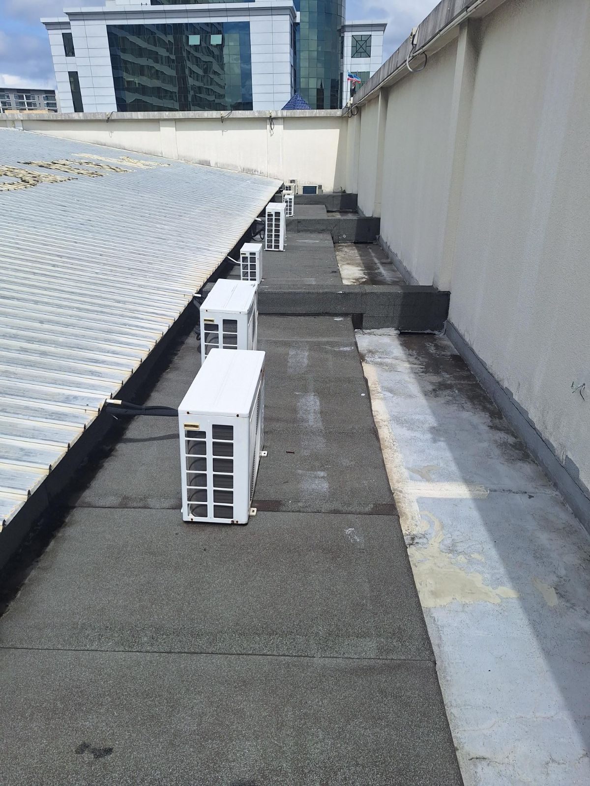 Roof Condition Of Concrete Roof Before Rewaterproofing Work