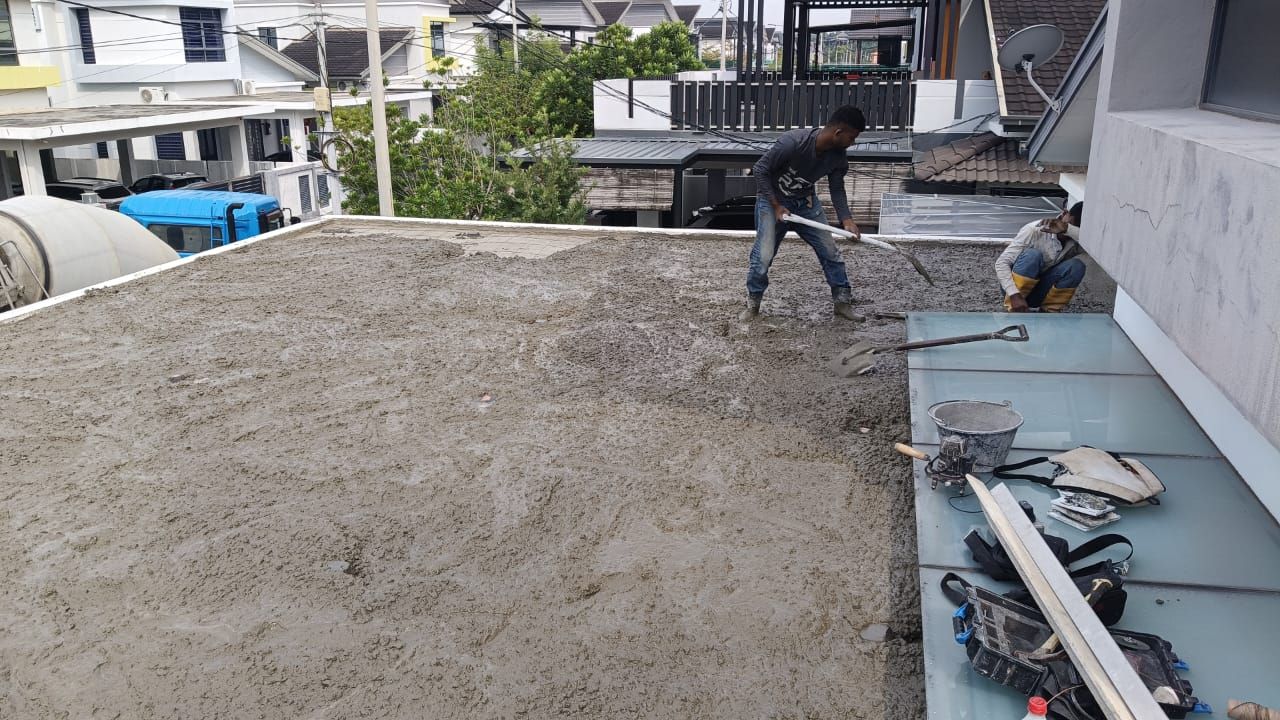 Protective Screed Over The Waterproofing Membrane 【Krubong Samarinda Melaka】