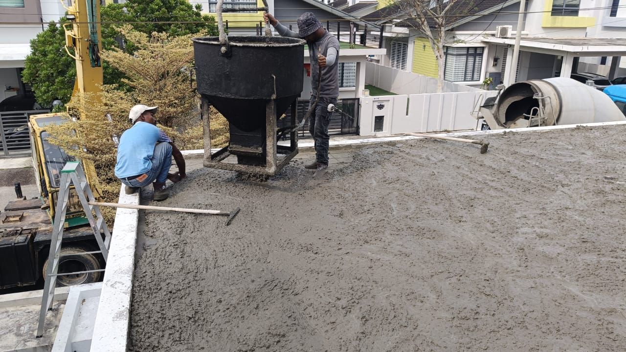 Protective Screed Over The Waterproofing Membrane 【Krubong Samarinda Melaka】