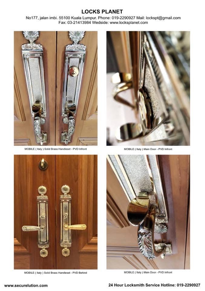 Elegan Ltalian Solidariti Brass Main Door Handle A Blend Of Luxury And Security Install In Kota Damansara Bungalow House