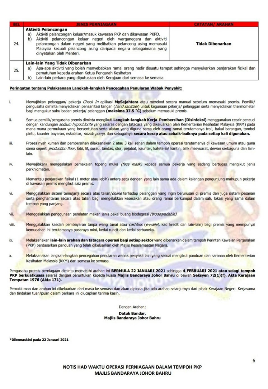 Notices from MBJB u0026 MBIP Johor Bahru JB Malaysia , Johor Hardware 