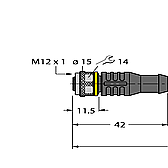 Turck RKC4T-10-TEL Actuator & Sensor Cable-1