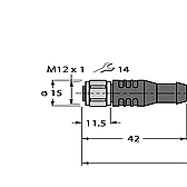 Turck RKCV4T-10-TEL Actuator & Sensor Cable-0