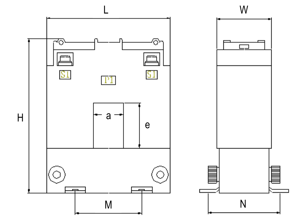 Split Core CT Dimension