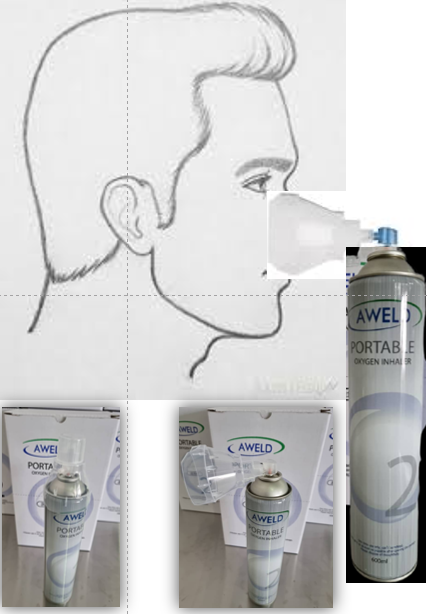 Portable oxygen inhaler