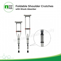FOLDABLE SHOULDER CRUTCHES WITH SHOCK ABSORBER