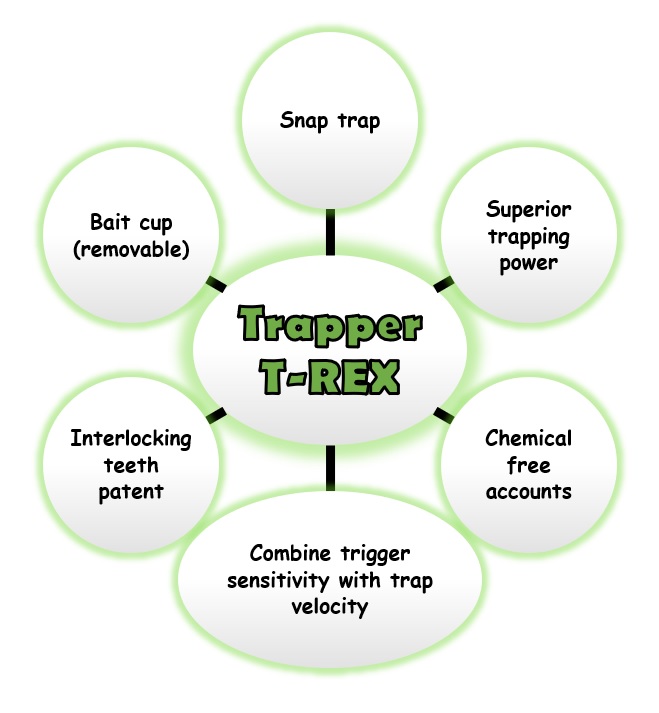 Trapper T-Rex Rat Trap, Snap Trap