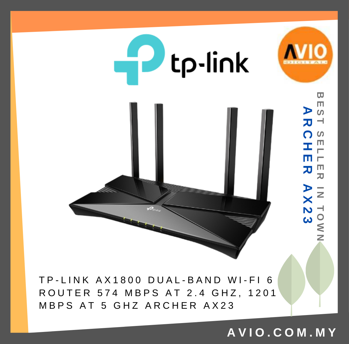 TP-LINK Tplink Archer AX23 AX1800 Dual Band 2.4GHz 5GHz High Speed Wifi 6  Router 5x Gigabit Port 4× Antenna Archer AX23 TP-LINK Johor Bahru (JB),  Kempas, Johor Jaya Supplier, Suppliers, Supply, Supplies