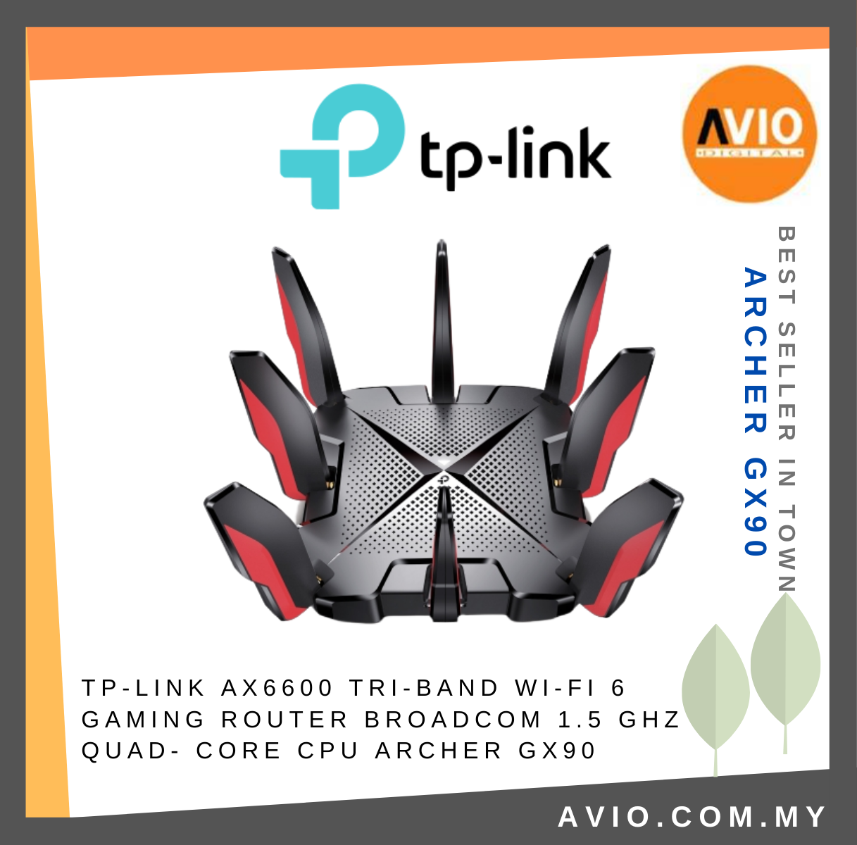 TP-LINK Tplink Archer GX90 AX6600 Powerful High Speed Gaming Router Tri  Band 2.4Ghz 5Ghz Wifi 6 8x Antenna Archer GX90 Network Johor Bahru (JB),  Kempas, Johor Jaya Supplier, Suppliers, Supply, Supplies
