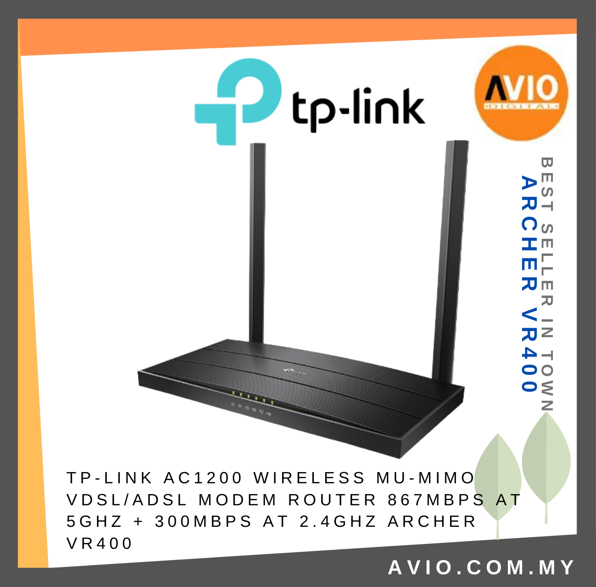 TP-LINK Tplink AC1200 Wireless MU MIMO VDSL ADSL Modem Router Dual Band  Wifi 2.4GHz 5GHz 4 Gigabit Port USB Archer VR400 Network Johor Bahru (JB),  Kempas, Johor Jaya Supplier, Suppliers, Supply, Supplies