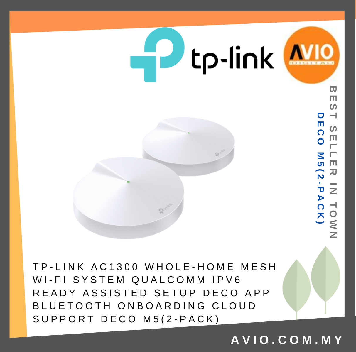 TP-LINK Tplink AC1300 Whole Home Mesh Wifi Wi-Fi System Dual Band