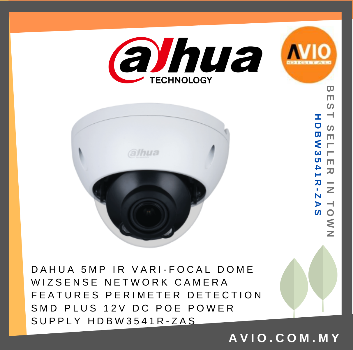 Caméra Dôme IP 4MP IR 40M IP67 IK10 - Dahua