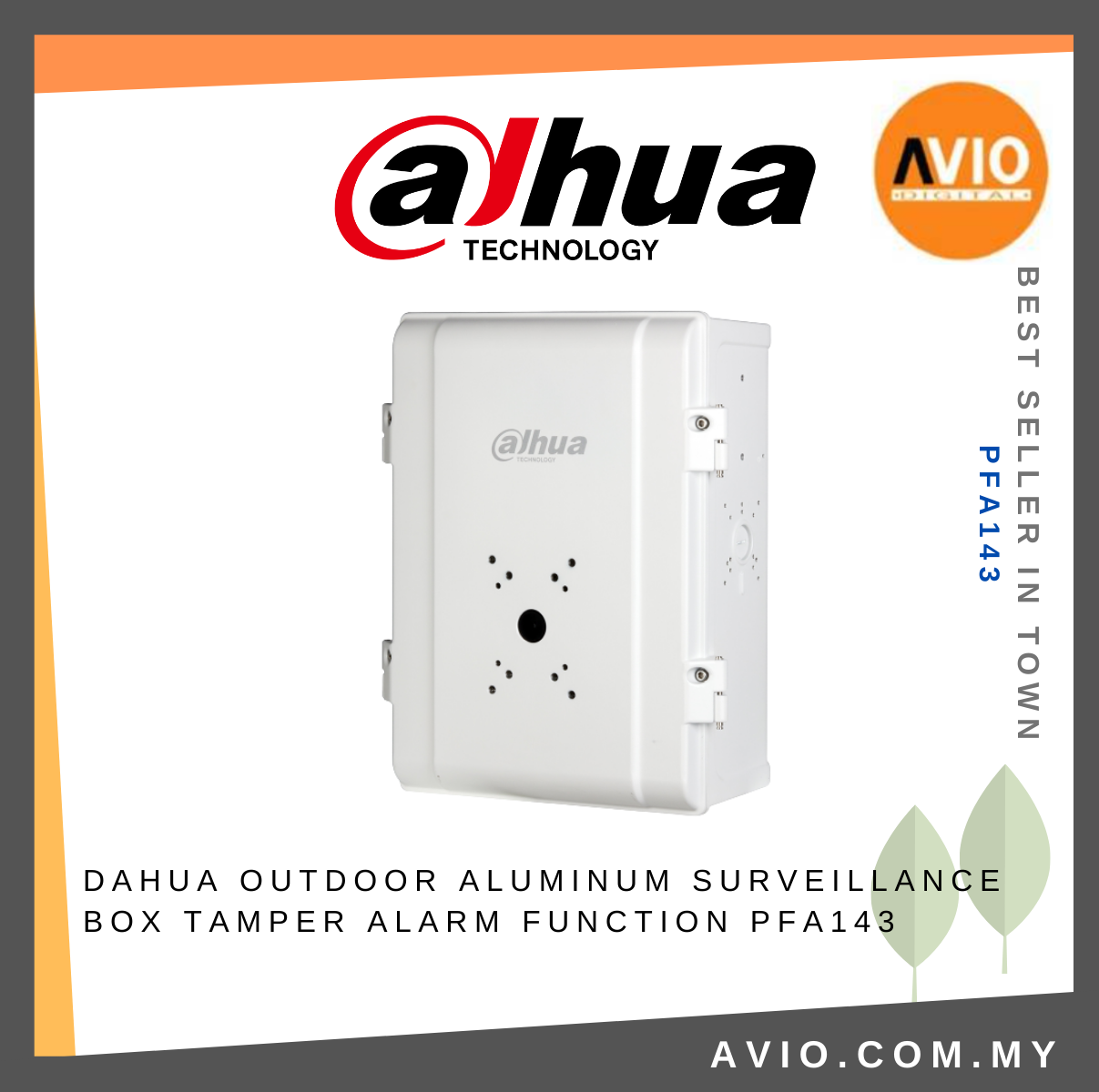 Dahua IP66 Outdoor Aluminum Surveillance Box for CCTV NVR Switch Power  Supply with Tamper Alarm Function White PFA143 CCTV Accessories CCTV Johor  Bahru (JB), Kempas, Johor Jaya Supplier, Suppliers, Supply, Supplies