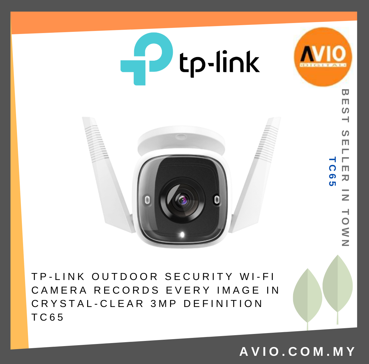 CAMARA IP TP-LINK TAPO TC65 WIRELESS FULL HD 3MP EXTERIOR