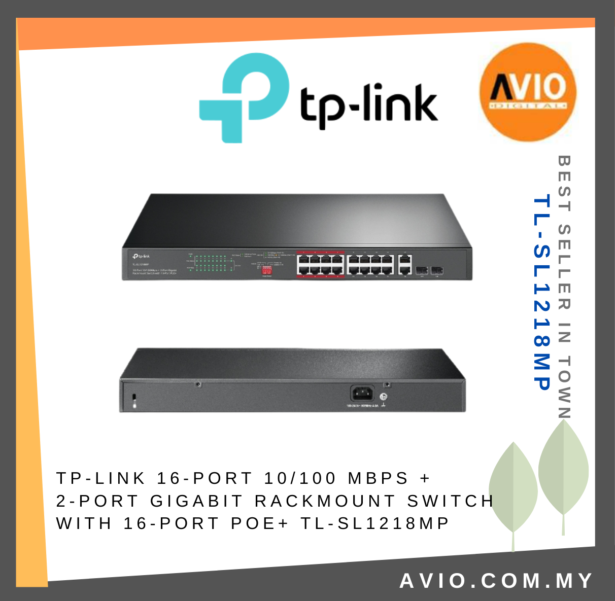 TP-LINK Tplink 16 +2 100M IP Network Desktop POE Switch 16 Port POE 2x  Gigabit Uplink 2 SFP 250W SL1218MP TL-SL1218MP POE SWITCH TP-LINK Johor  Bahru (JB), Kempas, Johor Jaya Supplier, Suppliers, | Switch