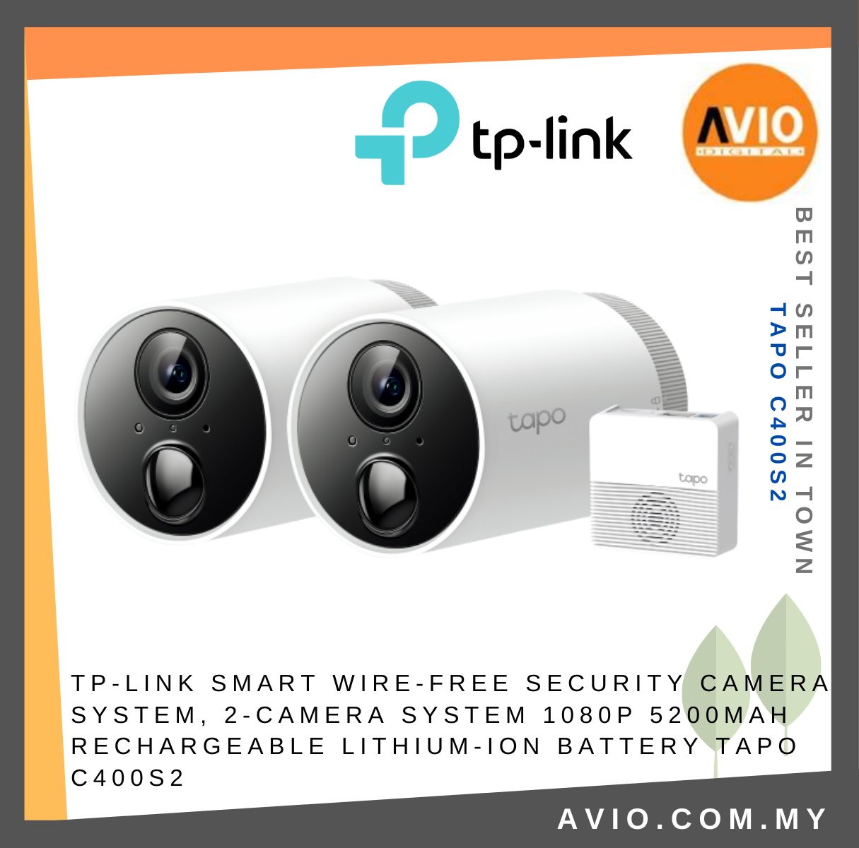TP-Link Tapo C400S2 2MP Smart Wire-Free & Battery Security Camera