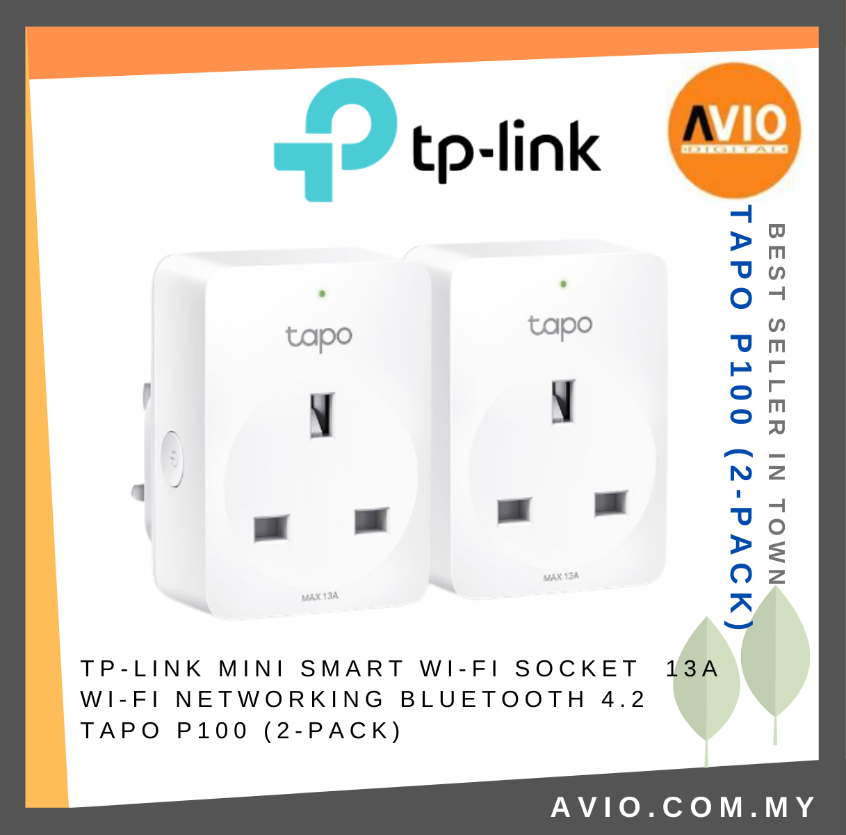 TPLINK, Tapo P100(2-pack)