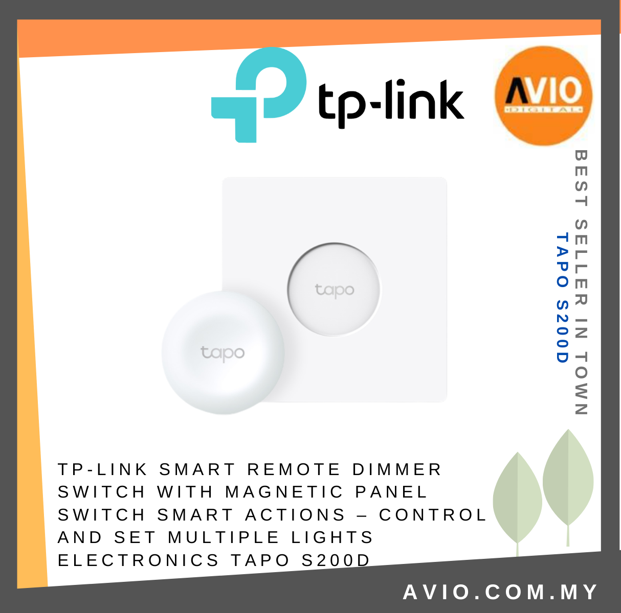 TP-LINK Tplink Smart Button Remote Lightning Dimmer Door Bell Alarm Other  Tapo Devices Button Control Wall Tapo S200D TAPO TP-LINK Johor Bahru (JB),  Kempas, Johor Jaya Supplier, Suppliers, Supply, Supplies | Avio