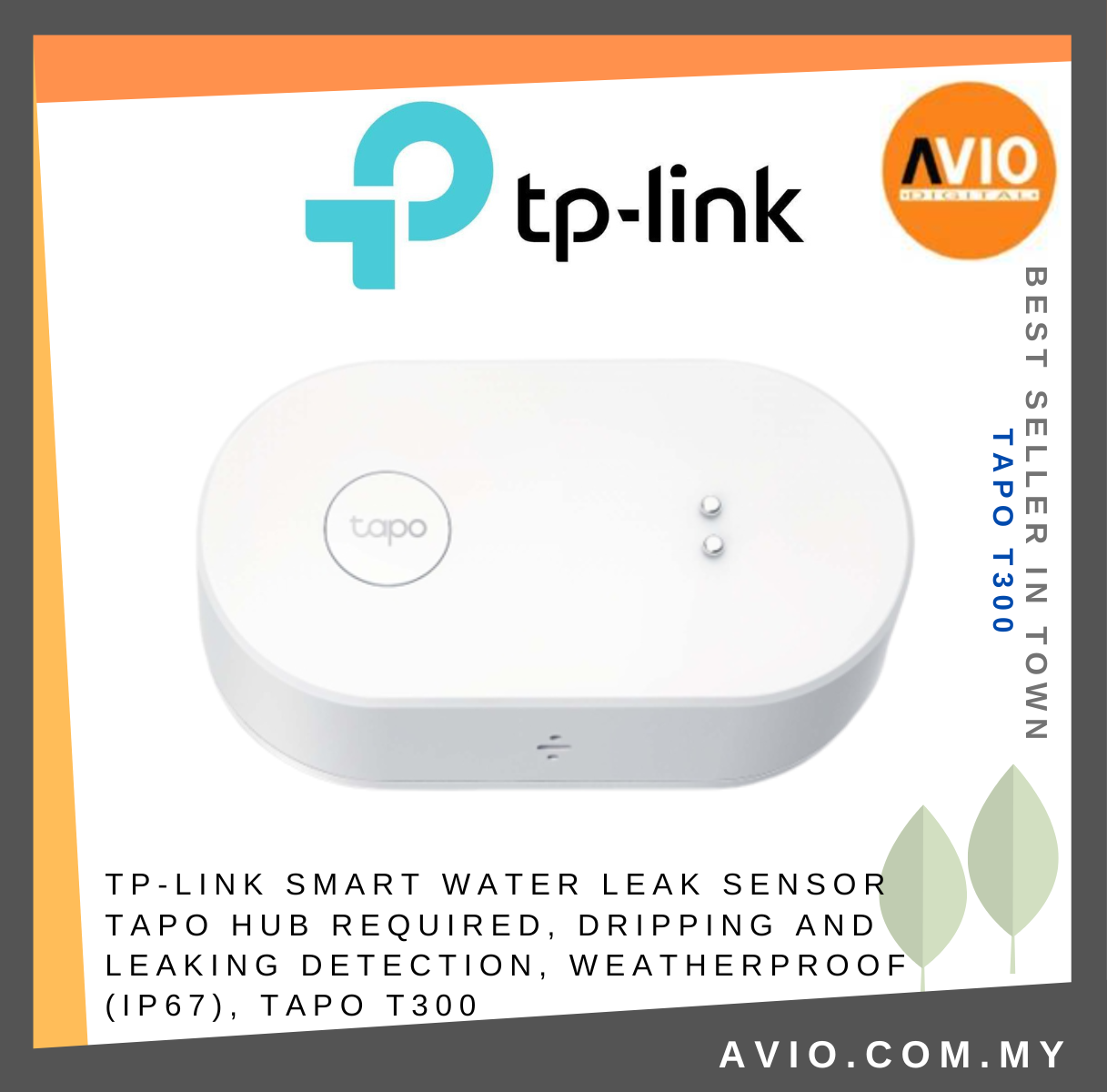 TP-LINK Tplink Smart Water Leak Alarm Sensor IP67 Weatherproof Drip Leak  Detection Apps Notice Hub Required Tapo T300 TAPO TP-LINK Johor Bahru (JB),  Kempas, Johor Jaya Supplier, Suppliers, Supply, Supplies
