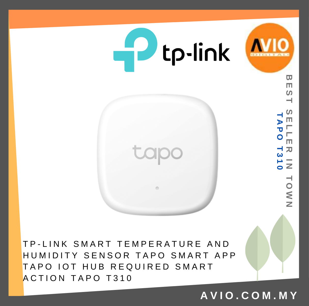 TP-LINK Tplink Smart Home Temperature and Humidity Sensor Smart App Tapo  IoT Hub Required Easy Install White Tapo T310 TAPO TP-LINK Johor Bahru  (JB), Kempas, Johor Jaya Supplier, Suppliers, Supply, Supplies