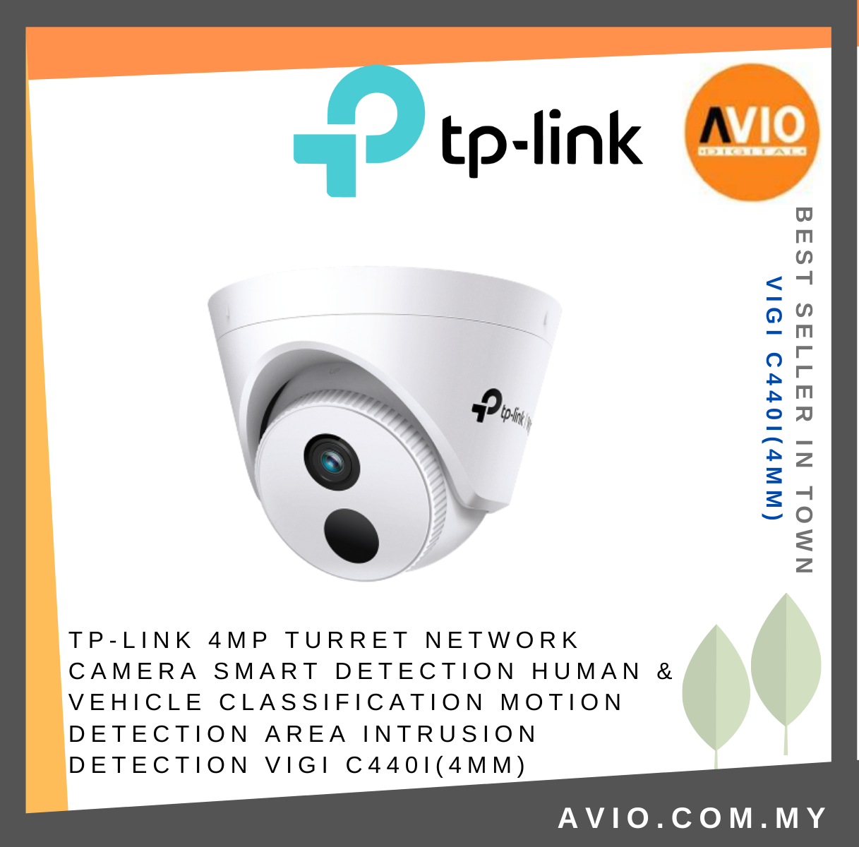 TP-LINK Tplink 4MP 4 Megapixel 24Hour Full Color Turret Dome IP