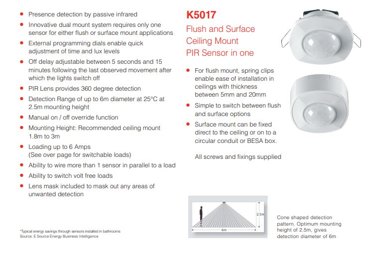 Mk K5017 Surfacerecessed Pir Photocell Motion Sensor Kuala Lumpur Kl Selangor Malaysia 0580