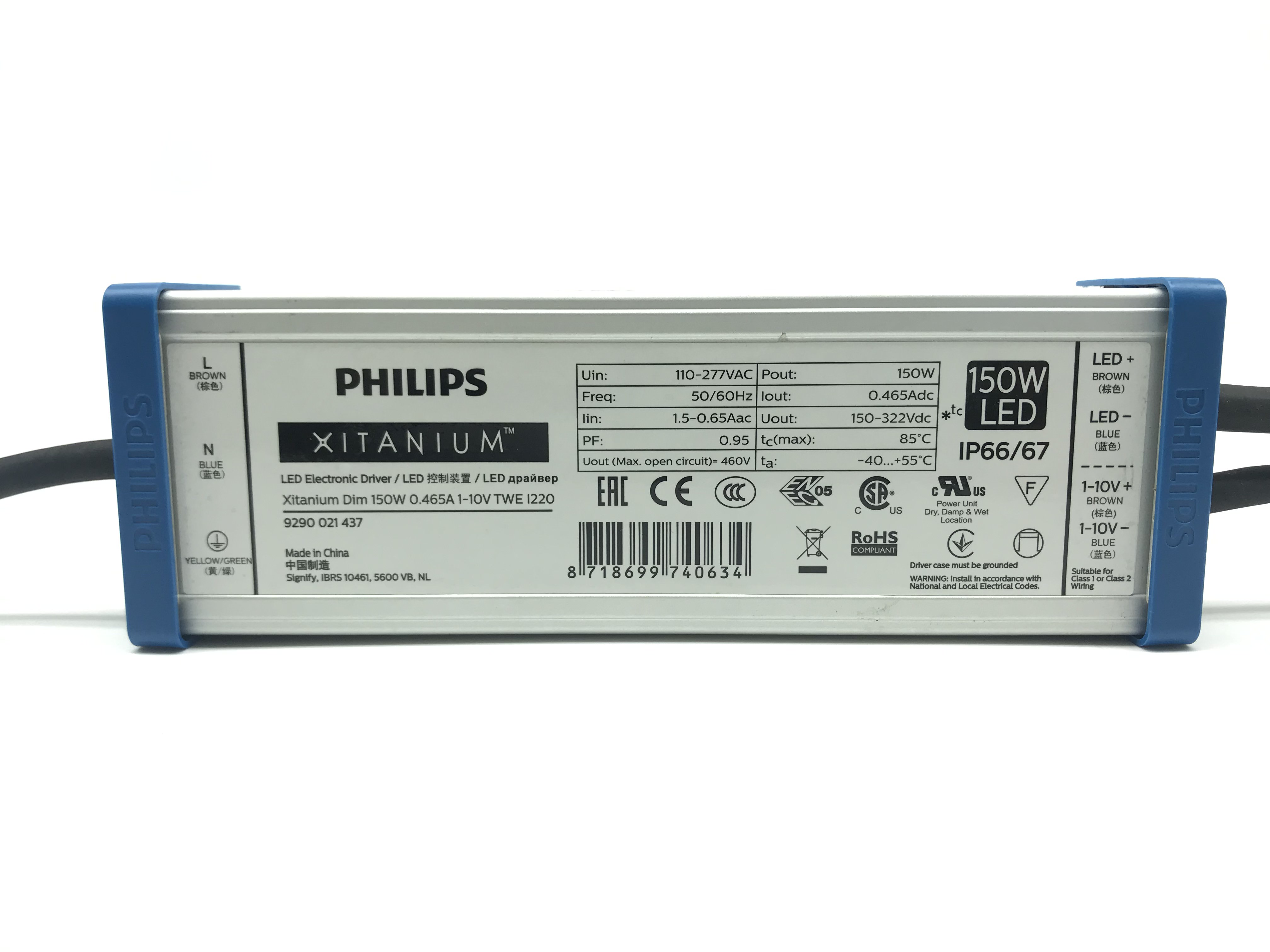 PHILIPS XITANIUM DIMMABLE LED ELECTRONIC BALLAST/DRIVER 150W 0.465A 1-10V  TWE L220 9290021437 Kuala Lumpur (KL), Selangor, Malaysia Supplier, Supply,  Supplies, Distributor | JLL Electrical Sdn Bhd
