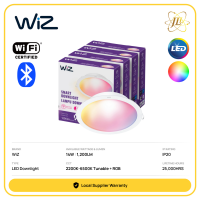 WiZ TUNABLE DIMMABLE  LED RECESSED DOWNLIGHT 2200K-6500K + SMART RGB, Wi-Fi DIRECT SUPPORT MATTER 14W 220-240V 1200LM 6" CRI80 (929004665617)