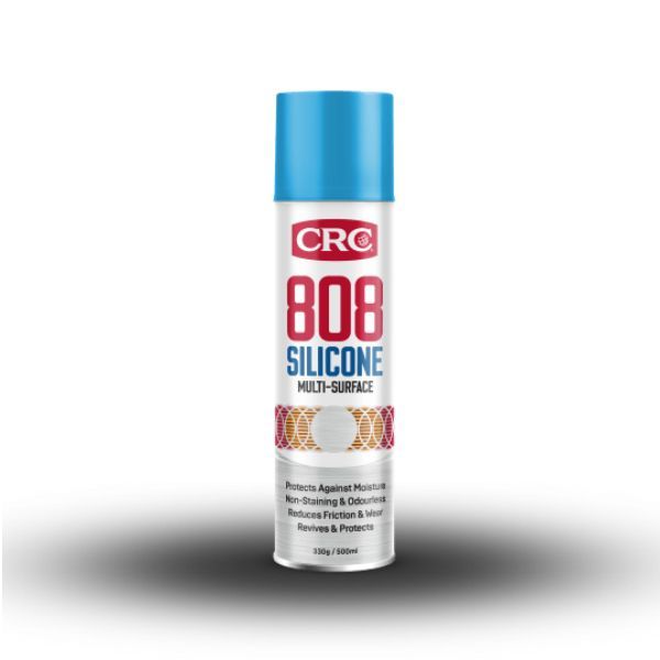 CRC 808 Silicone Spray - Heavy Duty 500ml Silicone Lubricant for Industrial and Household Use