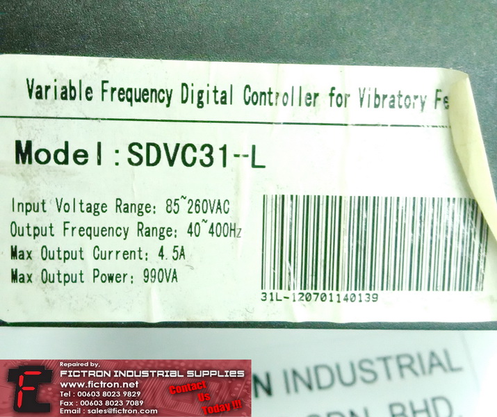 SDVC31--L CUH Variable Frequency Digital Controller for Feeder REPAIR IN MALAYSIA 12 MONTHS WARRANTY