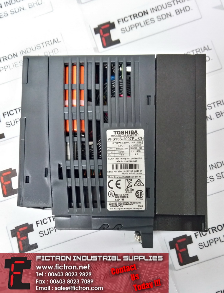 VFS15S-2007PL-CH VFS15S2007PLCH TOSHIBA INVERTER DRIVE Supply Repair Malaysia Singapore Indonesia 