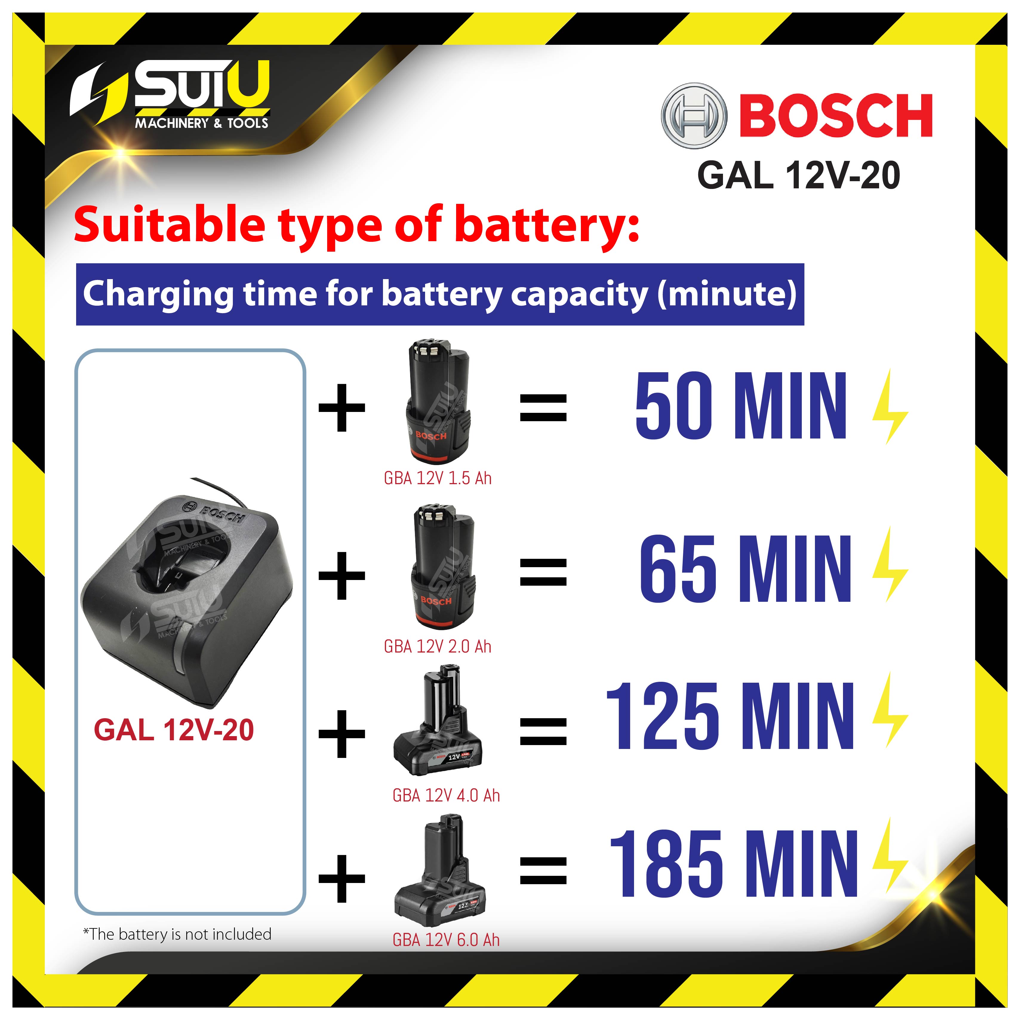 Bosch GAL12V-20 12V Lithium-ion Battery Charger