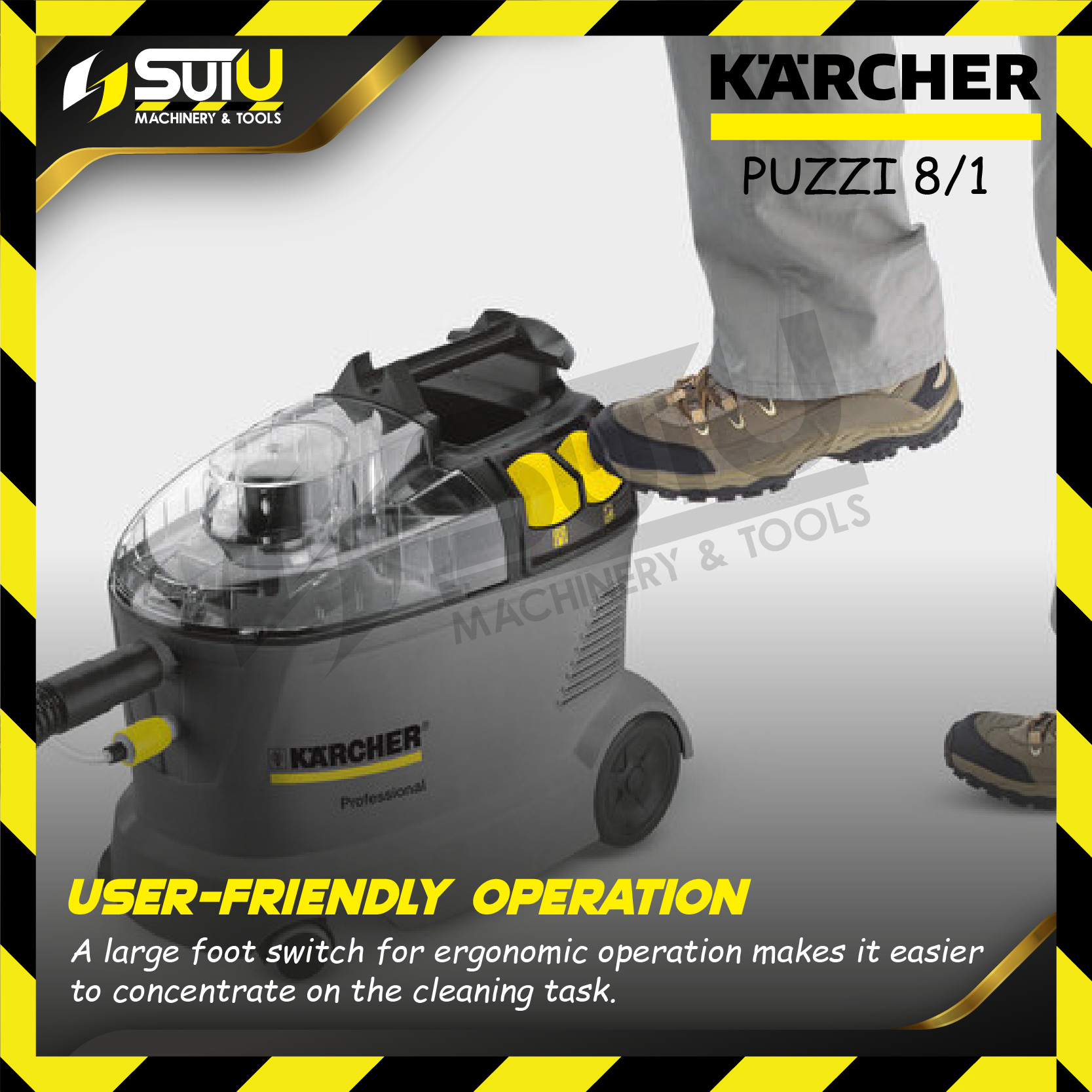 KARCHER PUZZI 8/1 /PUZZI 8/1 C Spray Extraction Cleaner/ Carpet Cleaner/  Upholstery Cleaner/ Pembersih