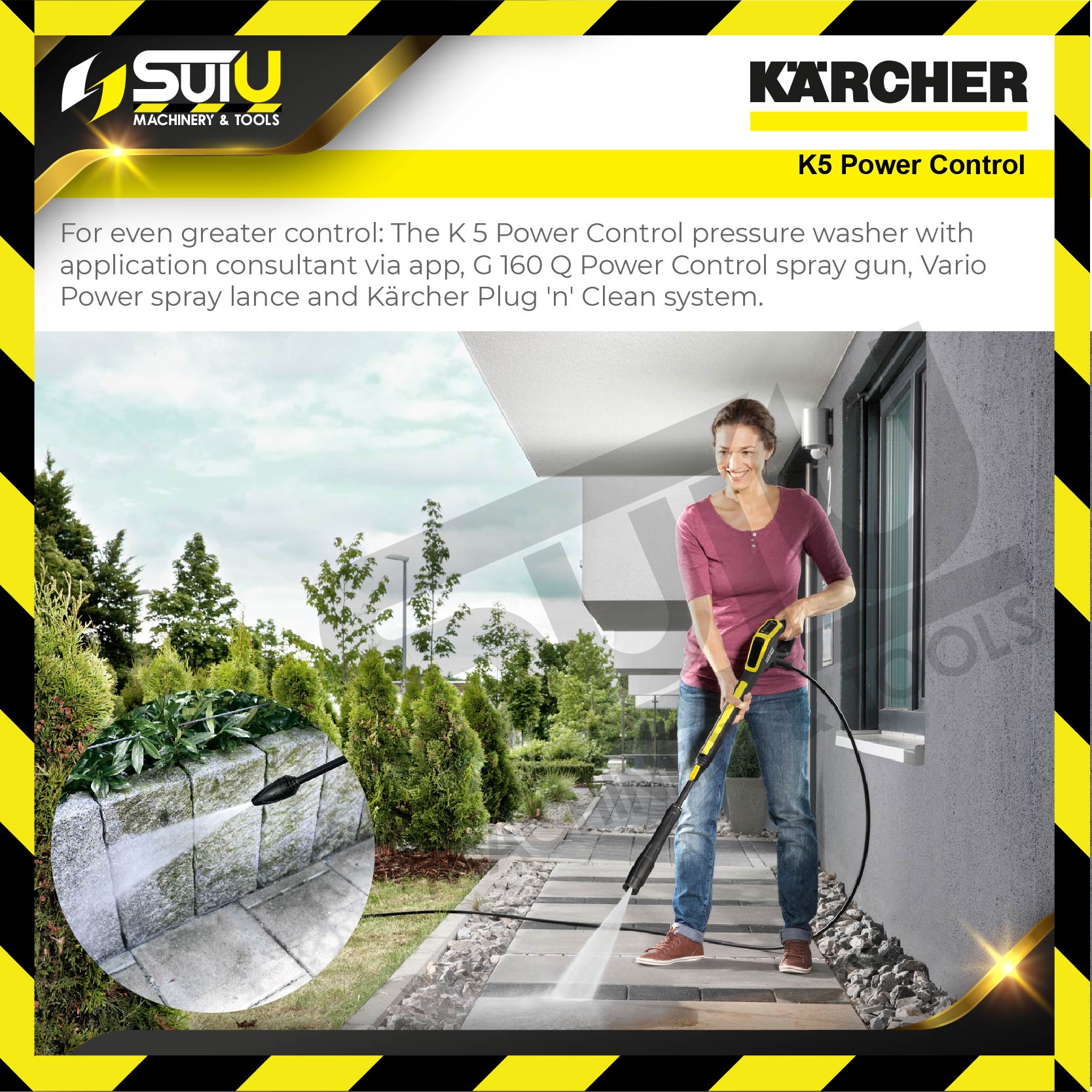 KARCHER K5 Power Control High Pressure Washer 145bar 2100W High Pressure  Washer Cleaning Equipment Kuala Lumpur (KL), Malaysia, Selangor, Setapak  Supplier, Suppliers, Supply, Supplies