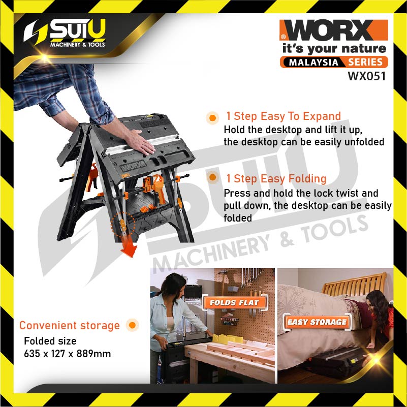 WORX WX051 / WX-051 / WX 051 Pegasus Folding Work Table & Sawhorse with  Quick Clamps Work Table Wood Working Machine Kuala Lumpur (KL), Malaysia,  Selangor, Setapak Supplier, Suppliers, Supply, Supplies