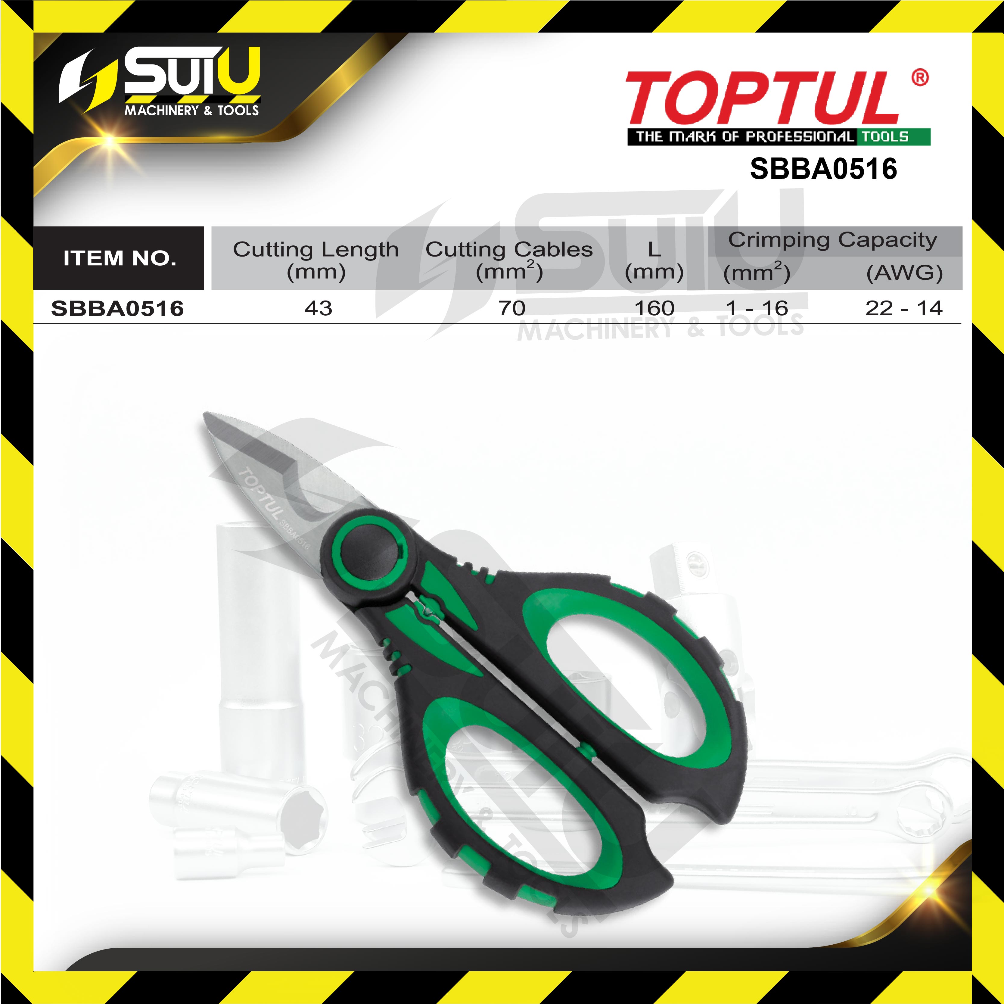 TOPTUL SBBA0516 Stainless Steel Heavy Duty Multi-Purpose Electrician  Scissors Pliers , Crimping Tool , Snips , Cutter , File Hand Tool Kuala  Lumpur (KL), Malaysia, Selangor, Setapak Supplier, Suppliers, Supply,  Supplies