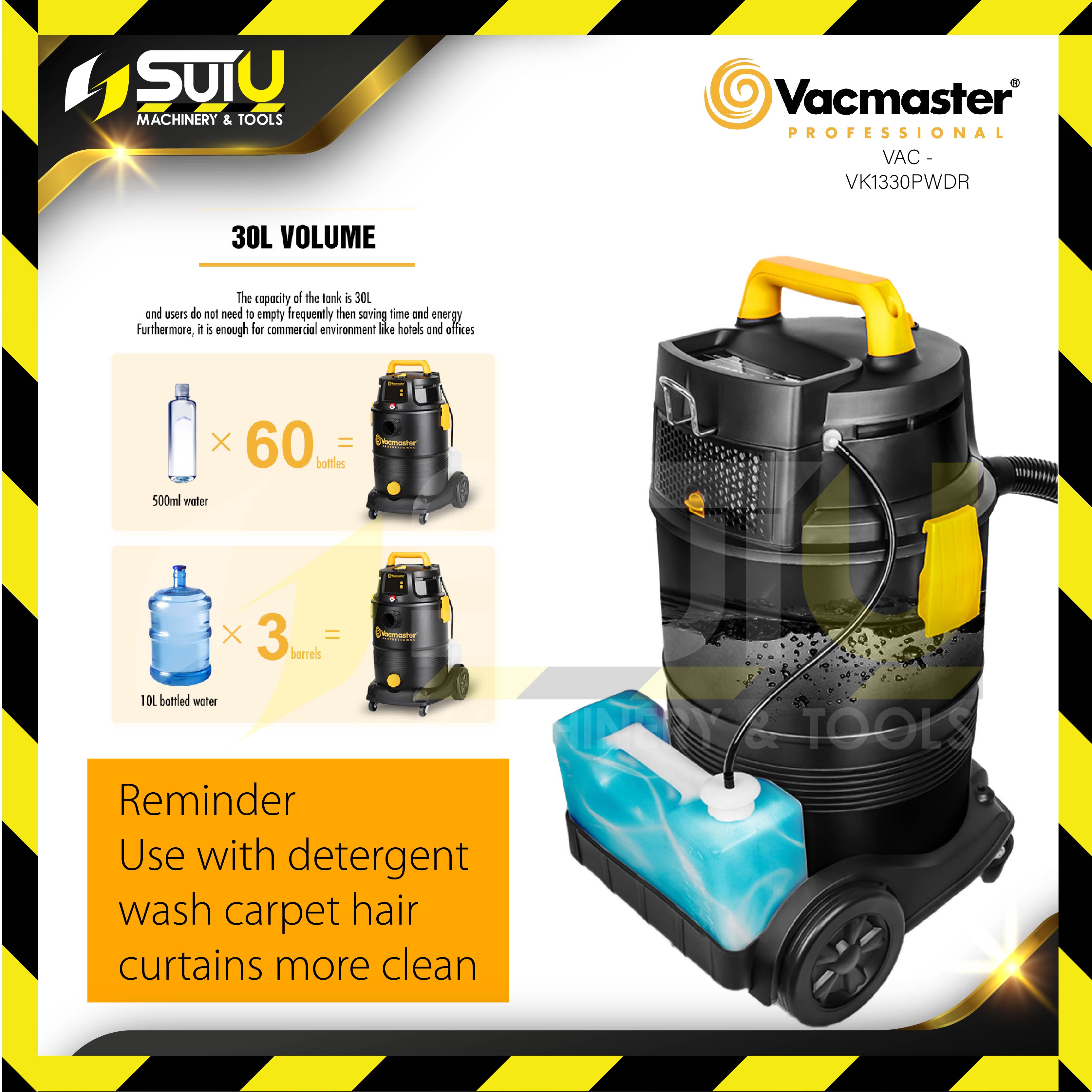 VACMASTER VAC - VK1330PWDR 30L Wet/Dry 3in1 Carpet Vacuum Cleaner ( Industrial Grade) 1300W + FOC 1L Carpet Shampoo Vacuum Cleaner Cleaning  Equipment Kuala Lumpur (KL), Malaysia, Selangor, Setapak Supplier,  Suppliers, Supply, Supplies