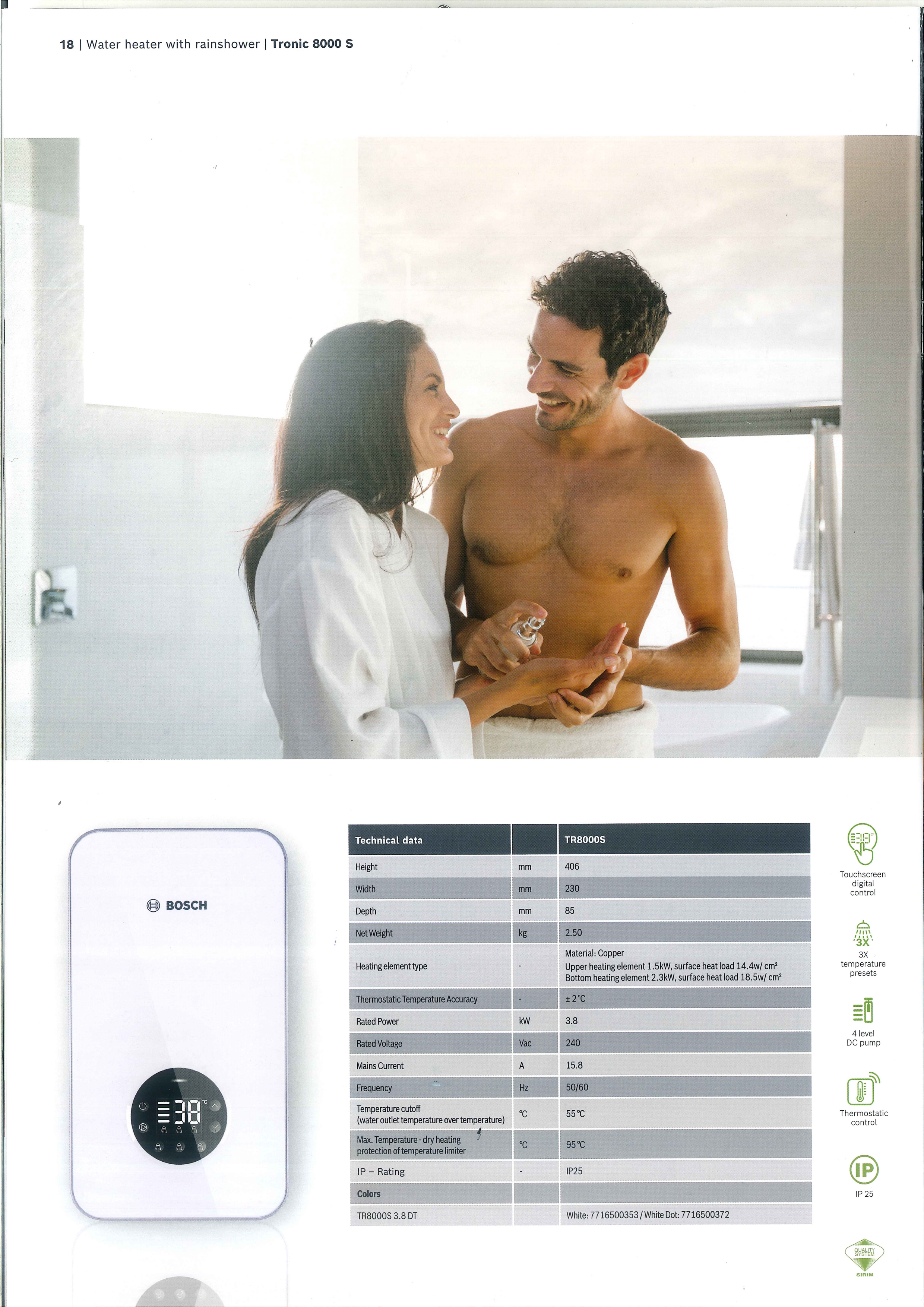 BOSCH TRONIC 8000S / TR8000S Electric Instantaneous water heater Water  Heater Home Improvement Kuala Lumpur (KL), Malaysia, Selangor, Setapak  Supplier, Suppliers, Supply, Supplies | Sui U Machinery u0026 Tools (M) Sdn Bhd