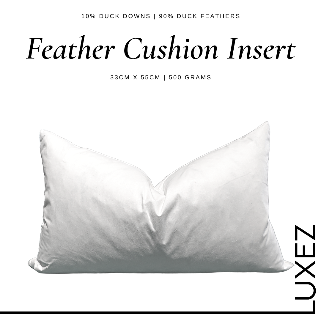 luxez duct feather lumber cushion 33x55cm for 30x50cm cushion