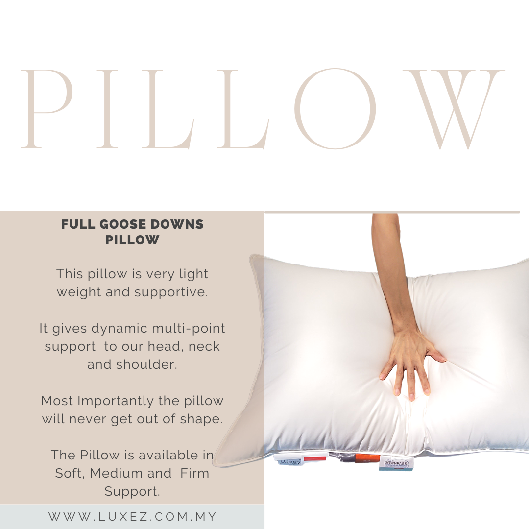 luxez the cloud sleeping series full goose downs pillow
