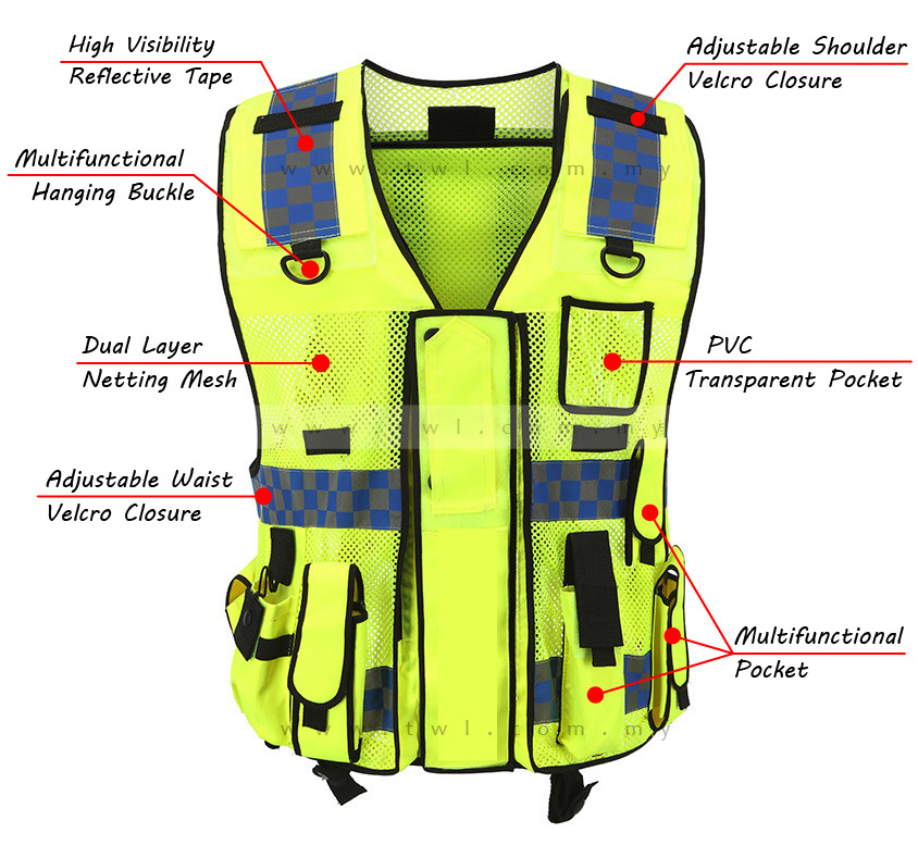 RV001 Volunteer Vest Safety Clothing Custom Made Malaysia, Kuala Lumpur ...