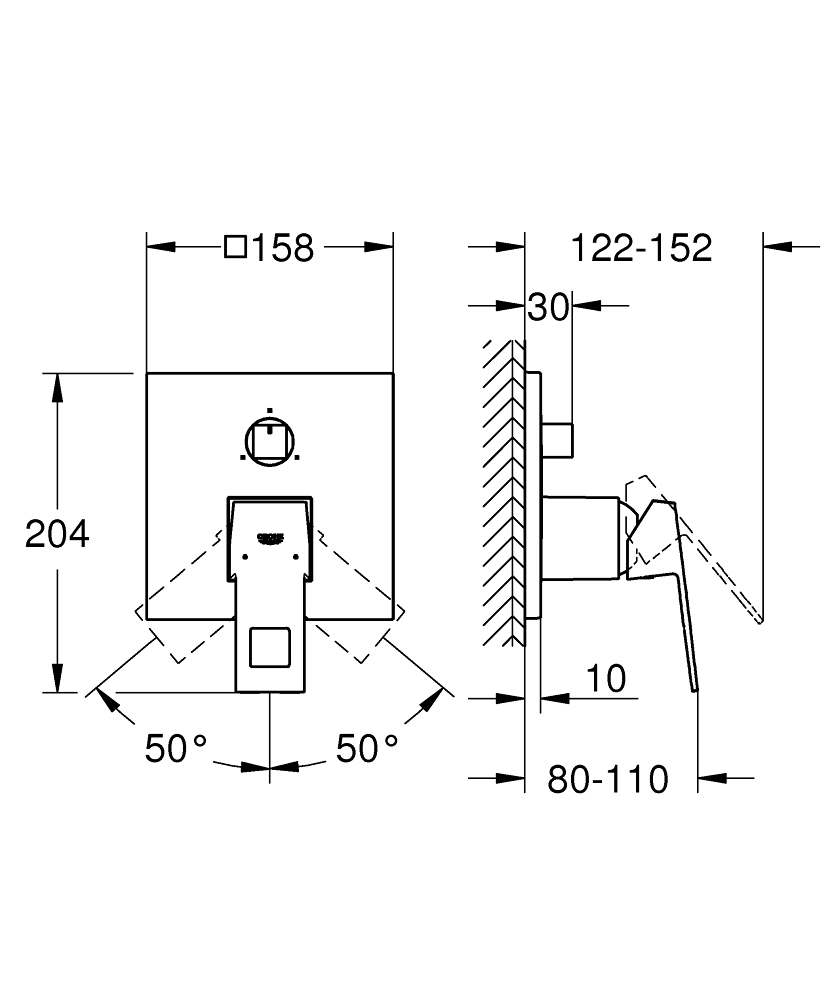 RAPIDO SMARTBOX 35600000 Diverter for shower By Grohe