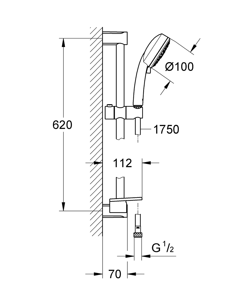 Saliscendi doccia New Tempesta Grohe