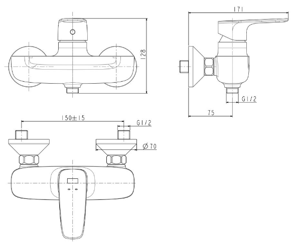 Signature Exposed Shower Mixer FFAS1712-709500BC0 Bathroom Faucets American  Standard Supplier, Suppliers, Supply, Supplies ~ LTL Corporation Sdn Bhd