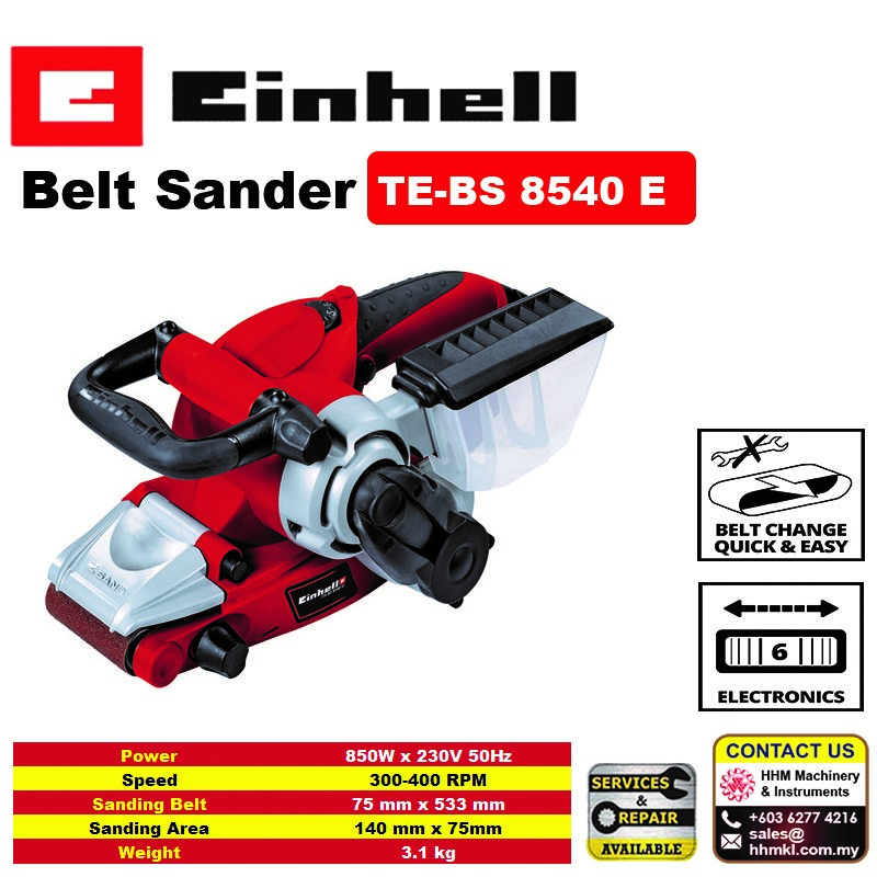 EINHELL Belt Sander TE-BS 8540 E Sanding Machine Wood Working Tools Kuala  Lumpur (KL), Malaysia, Selangor, Kepong Supplier, Suppliers, Supply,  Supplies | HHM Machinery & Instruments Sdn Bhd